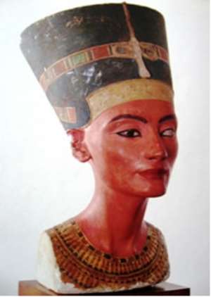 Nefertiti, Egypt now in Neues Museum, Berlin, Germany.