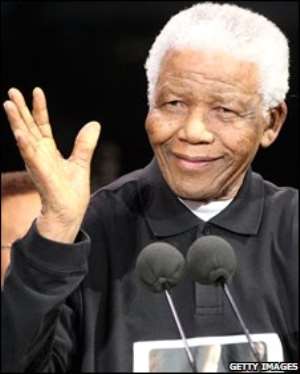 Local school children urged Mr Mandela to get well soon