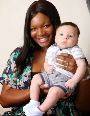 Black Nigerian woman gives birth to white baby Photos