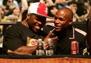 50 Cent bets 1.6m on Mayweather beating Pacquiao