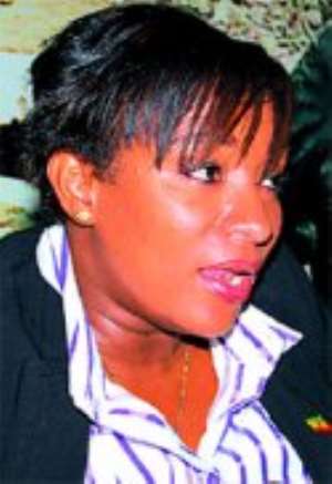 Mrs Zita Okaikoi —The Minister of Tourism, addressing the Press Conference.