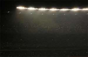 Black out at the Baba Yara Stadium yesterday