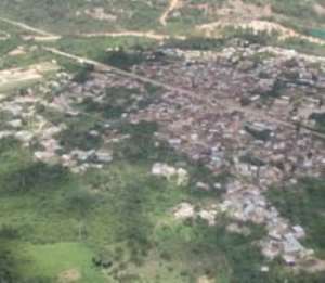 An aerial view of Dumasi community