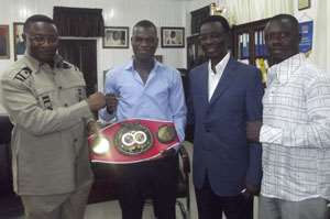Ricahrd Commey with Elvis Afriyie-Ankrah and other officials