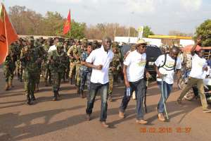 Tamale residents welcomes NSD with route march