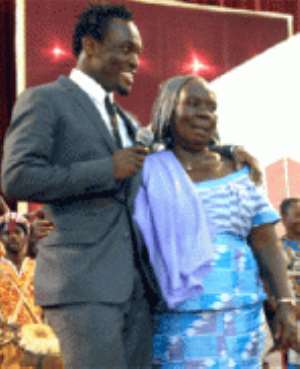 Michael and Mum Aba at the launch of the foundation