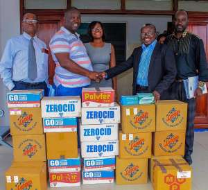 The Medical Director of the Tema General Hospital, Dr. Kwabena Opoku Adusei, expressed his appreciation to the management of B5 Plus for the donation.