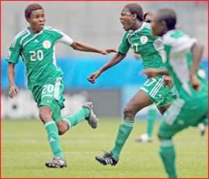 •Jubilant Nigerian players