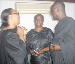 The Attorney-General Betty Mould Iddrisu and other family members at Mr Appenteng-Mensah's one week celebration