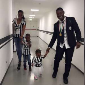 PHOTO: Kwadwo Asamoah celebrates fourth Italian Serie A title with adorable family