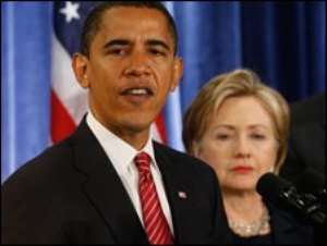 Barac Obama and Hillary Clinton