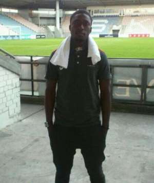 Ofosu Appiah at the Skonto Stadium in Riga