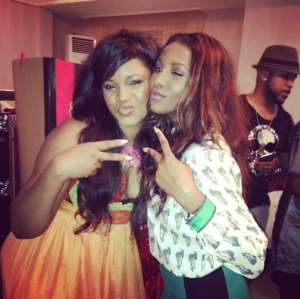 Genevieve, Omotola prove friendship in public
