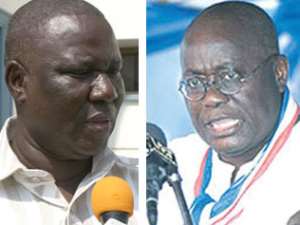 Mr. Joe Gidisu - Minister of Roads & Highways (left), Nana Akufo-Addo, NPP flagbearer (right)