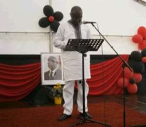 H.E. Aryene giving his speech