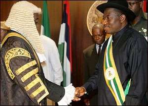 The recent sworn -in of Dr Goodluck  Ebele Jonathan as the President and commander-in-chief of the Armed forces of Nigeria