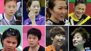 The eight players were disqualified after being accused of ”not using one’s best effort to win”