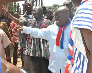 Nana Akufo-Addo with Dr Bawumia at Nima yesterday