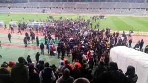 Pitch invaders were on the pitch in numbers as Ghana held Mali in a friendly