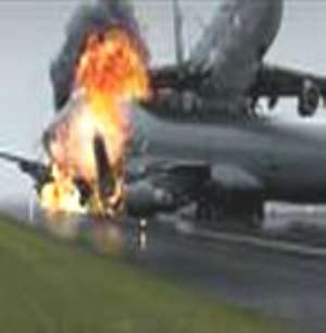 Plane crash lands at Heathrow Airport