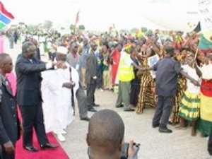 Big Welcome For President In Banjul