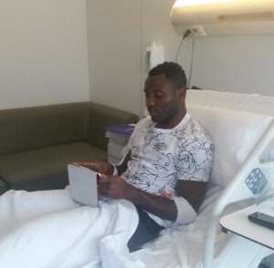 Injured Kwadwo Asamoah refuses to travel to Ghana for holidays; remains in Italy to speed up recovery