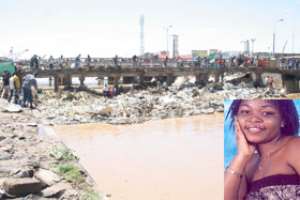 Abigail Adjei, a victim of the floods Pix: Myjoyonline.com