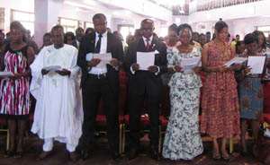 A section of the students at the matriculation ceremony