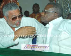 Ex-President Rawlings and President Mills