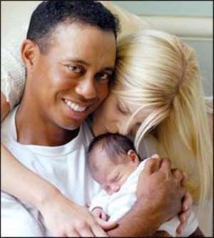 Tiger Woods and his family