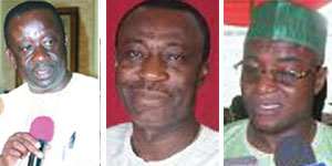 MP for Afigya-Sekyere West, Mr. Albert Kan-Dapaah left, Dr. Anthony Osei Akoto, MP for Tafo middle, Minority Leader, Hon. Osei-Kyei Mensah-Bonsu right