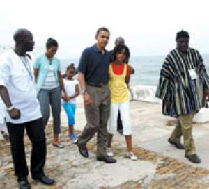 TOUR GUIDE OVER WHELMED BY THE OBAMAS