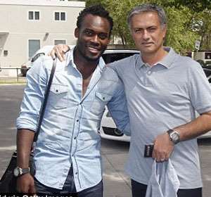 Michael Essien and Jose Mourinho