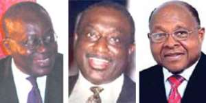 Nana Akufo-Addo, NPP presidential aspirant (left), Mr. Alan Kyerematen, NPP presidential aspirant (middle), Prof. Mike Oquaye, MP for Dome-Kwabenya (right)