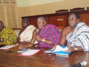 The Bantamahene delivering his address