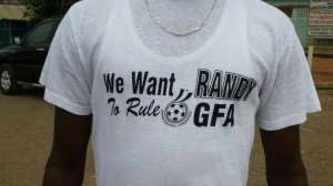 Randy Abbey's Ghana FA presidential election T-shirts emerge, set to contest Nyantakyi?
