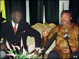 Kufuor acknowledges roles of Rawlings, others