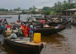 The fishing Port of Kribi, where Kwame used to do his own thing