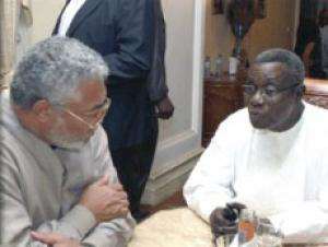 Jerry Rawlings and President Mills