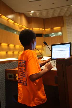 11 -YEAR-OLD ANDREW ADDRESSES AU, UN REPS AND DONOR PARTNERS