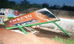 Tumbled bill board