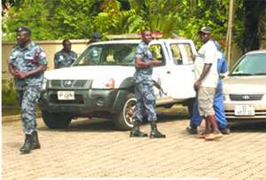 Armed Police Officers at the premises of Kapital Radio