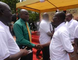 Dr Oteng-Adjei interacting with some dignitaries at the celebration of the World Environment Day