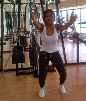Sandra Ankobiah on the move at the gym