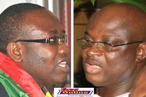 GFA President Kwasi Nyantakyi, left, and Mr Kojo Bonsu