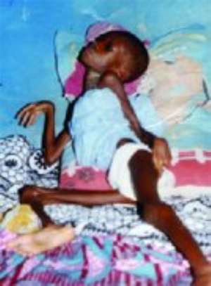 Paralysed little Tawiah Abbeyquaye