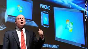 Microsoft CEO Steve Ballmer speaking at a press conference in Tokyo earlier this month.
