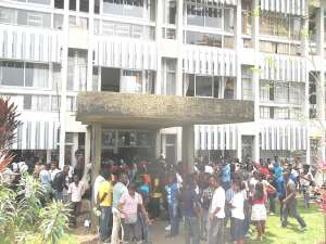 students take UB central administrative block hostage during strike
