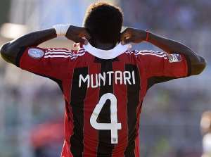 Sulley Muntari has become the player to score the second fastest Serie A goal