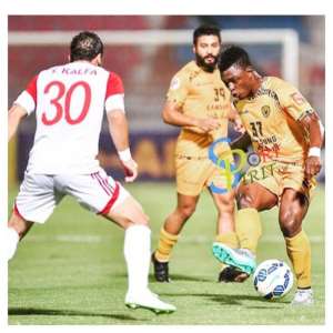 Sumaila in action on Tuesday for Al Qadsia